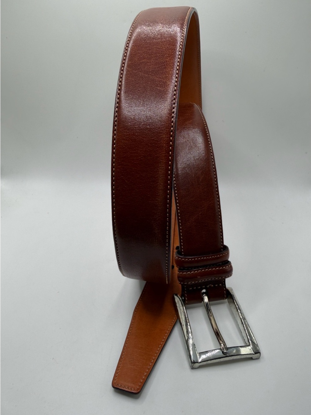 Vintage Trafalgar Hand polished Cortina Leather Dress Belt Size 36/90